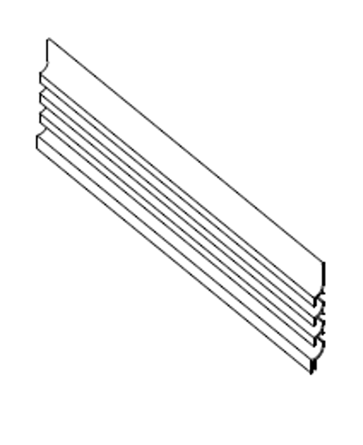 Picture of HP PVC VENTED KICKPLATE, 144", BLACK