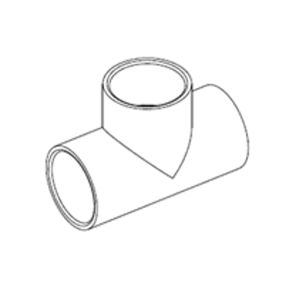 Picture of HP DRAIN TEE, 1.5" PVC WHITE
