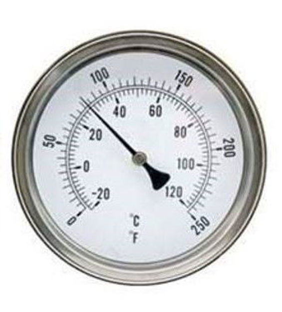 Picture of HP THERMOMETER, 2" FACE, HINGE MOUNT, CP TUBE