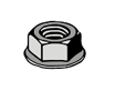 Picture of FLANGE NUTS SERRATED, STAINLESS STEEL 18-8, #8-32