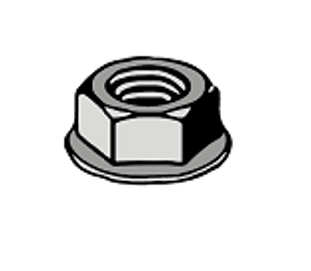 Picture of FLANGE NUTS SERRATED, STAINLESS STEEL 18-8, #8-32