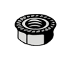 Picture of FLANGE NUTS SERRATED, STAINLESS STEEL 18-8, #8-32