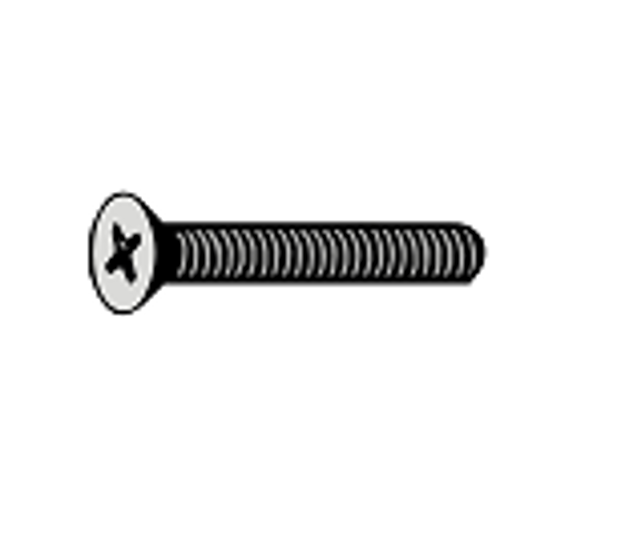 Picture of MACHINE SCREWS, PHILLIPS FLAT HEAD, ZINC PLATED STEEL, BLACK, #10-32 X 1/4"