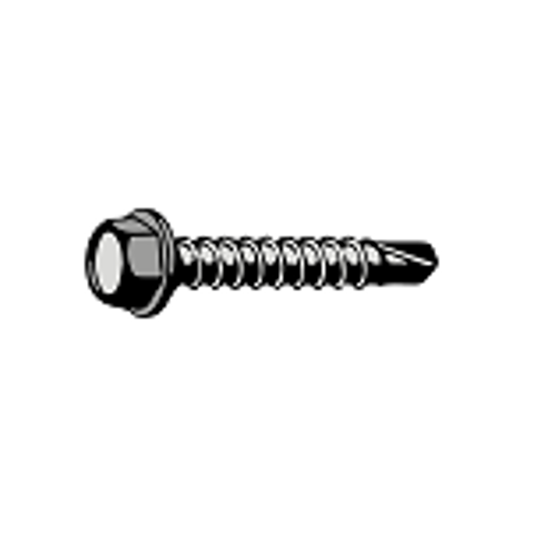 Picture of SHEET METAL SCREWS, SELF DRILLING, HEX WASHER HEAD, ZINC PLATED STEEL, #8 X 3/4"
