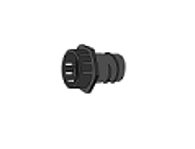 Picture of QUICK TWIST CONNECTOR, CONDUIT FITTING, STRAIGHT THROUGH, SNAP-IN HUB, BLACK, 1/2"